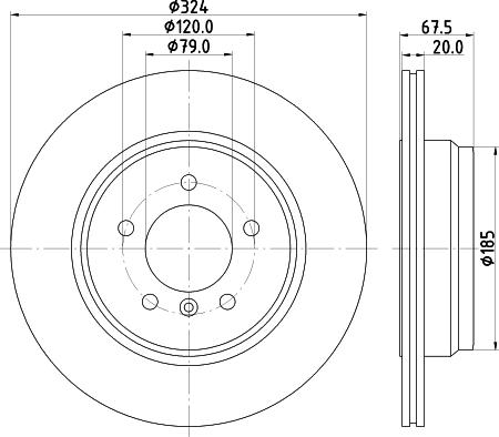 HELLA 8DD 355 110-021 - Jarrulevy inparts.fi