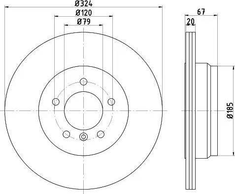 HELLA 8DD 355 122-041 - Jarrulevy inparts.fi