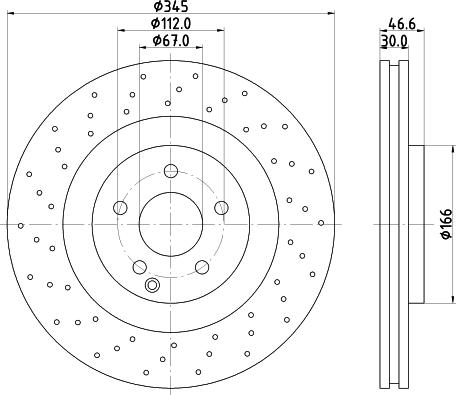 HELLA 8DD 355 110-132 - Jarrulevy inparts.fi