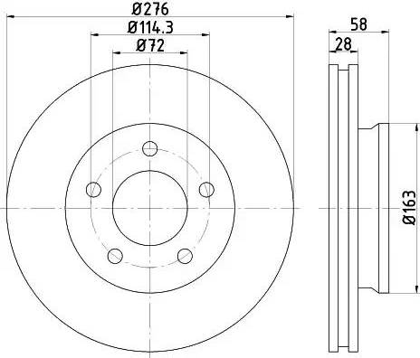 HELLA 8DD 355 110-841 - Jarrulevy inparts.fi