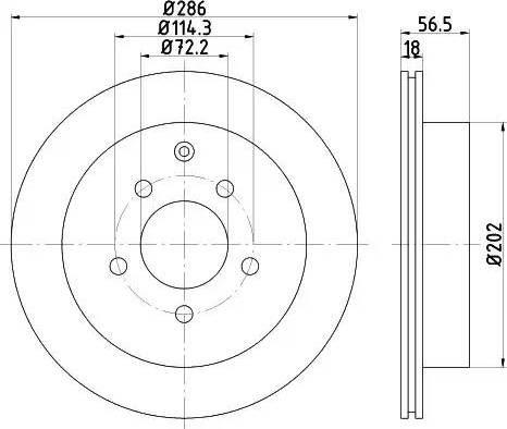 HELLA 8DD 355 110-851 - Jarrulevy inparts.fi