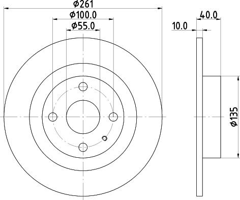 HELLA 8DD 355 110-861 - Jarrulevy inparts.fi