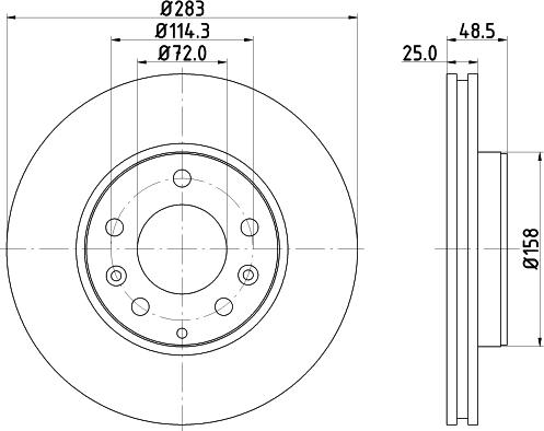 HELLA 8DD 355 110-361 - Jarrulevy inparts.fi