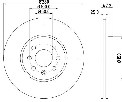 HELLA 8DD 355 110-251 - Jarrulevy inparts.fi