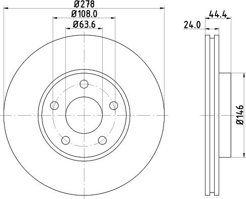 HELLA 8DD 355 110-281 - Jarrulevy inparts.fi