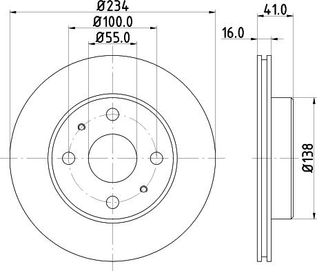 HELLA 8DD 355 110-701 - Jarrulevy inparts.fi