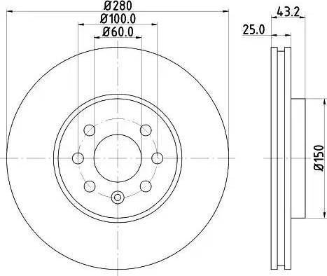 HELLA 8DD 355 110-741 - Jarrulevy inparts.fi