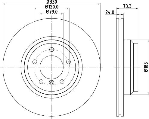 HELLA 8DD 355 123-871 - Jarrulevy inparts.fi