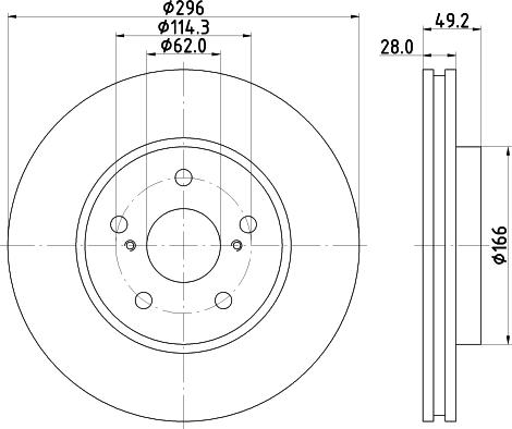 HELLA 8DD 355 111-681 - Jarrulevy inparts.fi