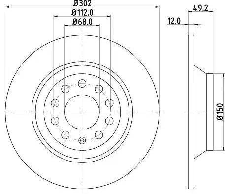 HELLA 8DD 355 122-141 - Jarrulevy inparts.fi