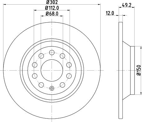 HELLA 8DD 355 111-182 - Jarrulevy inparts.fi