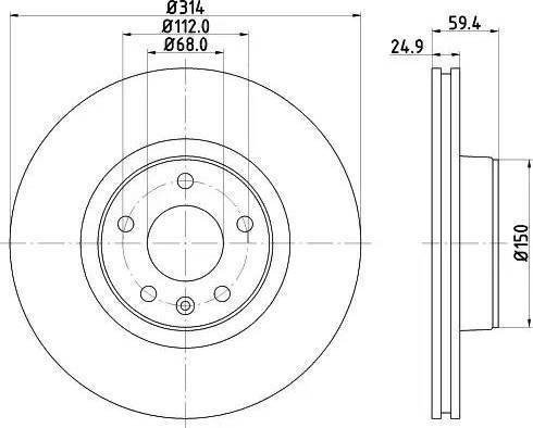 HELLA 8DD 355 121-141 - Jarrulevy inparts.fi