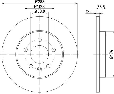 HELLA 8DD 355 111-811 - Jarrulevy inparts.fi