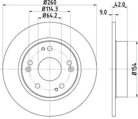 HELLA 8DD 355 114-321 - Jarrulevy inparts.fi