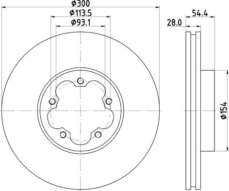 HELLA 8DD 355 118-421 - Jarrulevy inparts.fi