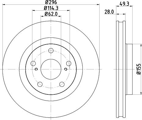 HELLA 8DD 355 118-561 - Jarrulevy inparts.fi