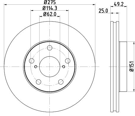 HELLA 8DD 355 118-691 - Jarrulevy inparts.fi