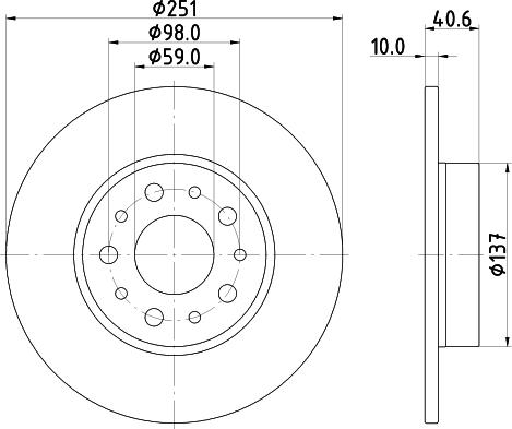 HELLA 8DD 355 118-071 - Jarrulevy inparts.fi