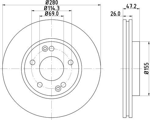 HELLA 8DD 355 118-151 - Jarrulevy inparts.fi