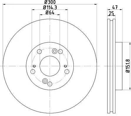 HELLA 8DD 355 112-151 - Jarrulevy inparts.fi