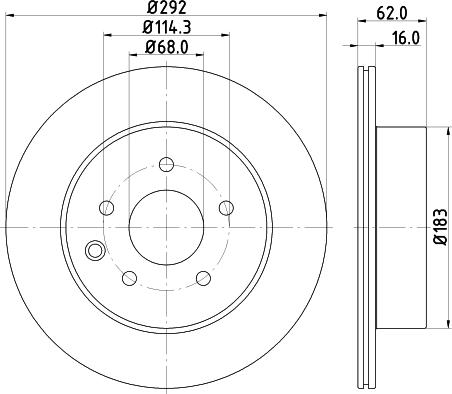 HELLA 8DD 355 118-711 - Jarrulevy inparts.fi