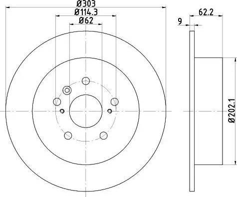 HELLA 8DD 355 112-401 - Jarrulevy inparts.fi