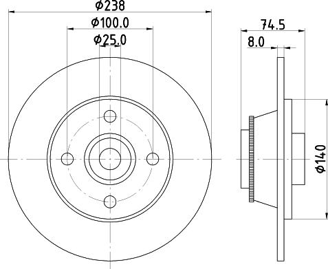 HELLA 8DD 355 113-441 - Jarrulevy inparts.fi