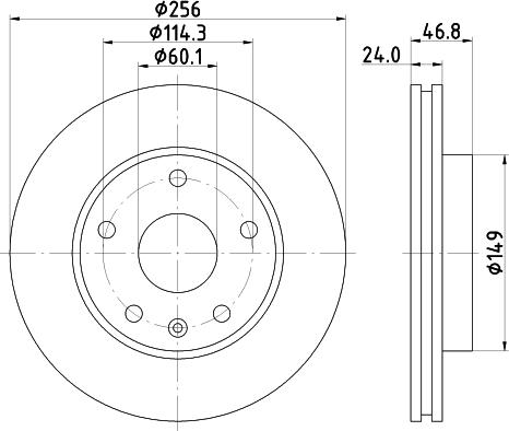 HELLA 8DD 355 113-571 - Jarrulevy inparts.fi