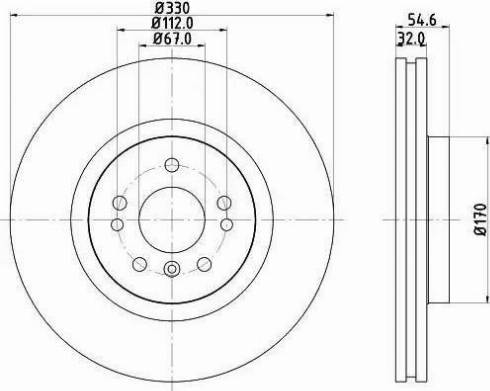 HELLA 8DD 355 121-171 - Jarrulevy inparts.fi