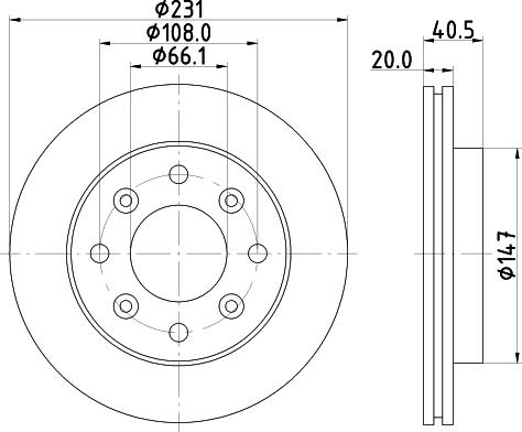 HELLA 8DD 355 113-801 - Jarrulevy inparts.fi