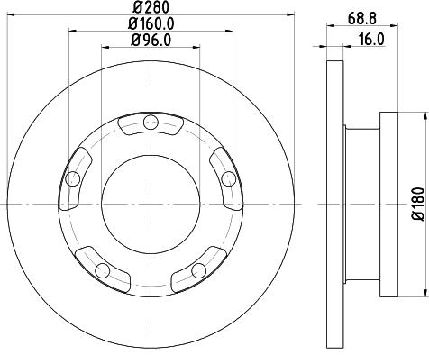 HELLA 8DD 355 113-811 - Jarrulevy inparts.fi