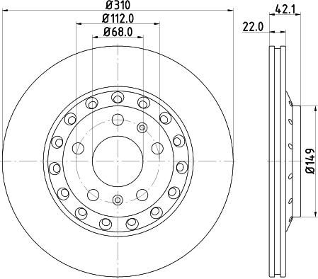 HELLA 8DD 355 113-341 - Jarrulevy inparts.fi