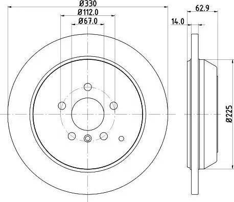 HELLA 8DD 355 122-061 - Jarrulevy inparts.fi