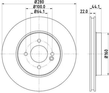 HELLA 8DD 355 121-821 - Jarrulevy inparts.fi