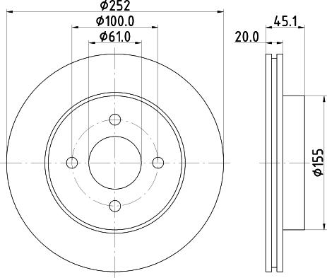 HELLA 8DD 355 112-961 - Jarrulevy inparts.fi