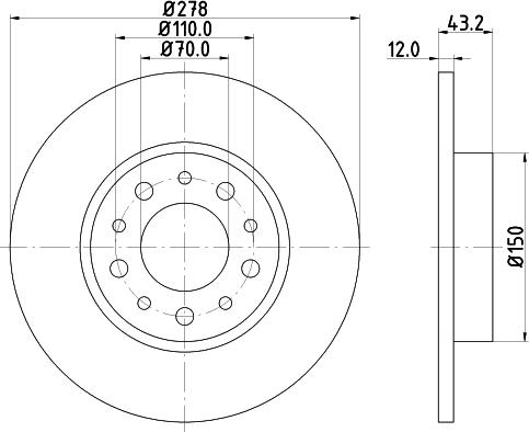 HELLA 8DD 355 112-541 - Jarrulevy inparts.fi