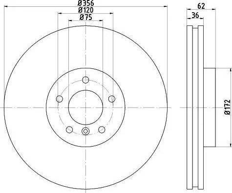 HELLA 8DD 355 128-521 - Jarrulevy inparts.fi