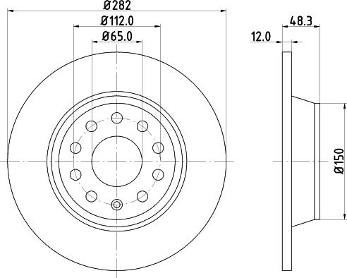 HELLA 8DD 355 112-141 - Jarrulevy inparts.fi