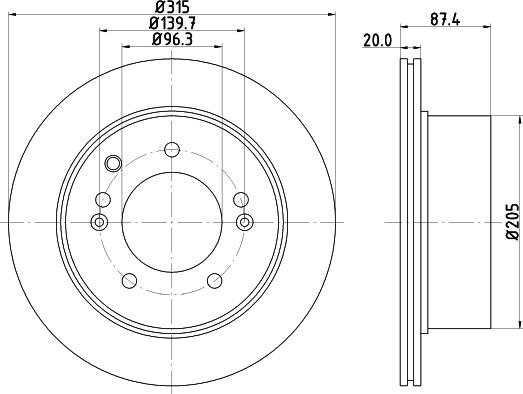 HELLA 8DD 355 112-821 - Jarrulevy inparts.fi