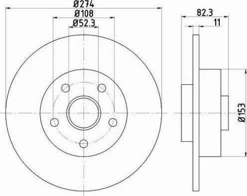 HELLA 8DD 355 112-351 - Jarrulevy inparts.fi