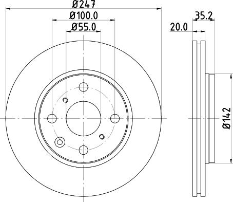 HELLA 8DD 355 112-311 - Jarrulevy inparts.fi