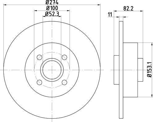 HELLA 8DD 355 112-211 - Jarrulevy inparts.fi