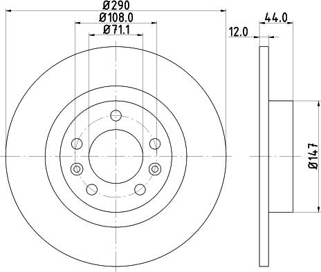 HELLA 8DD 355 117-991 - Jarrulevy inparts.fi