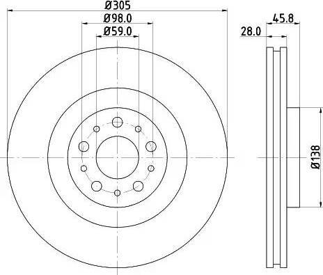 HELLA 8DD 355 117-951 - Jarrulevy inparts.fi