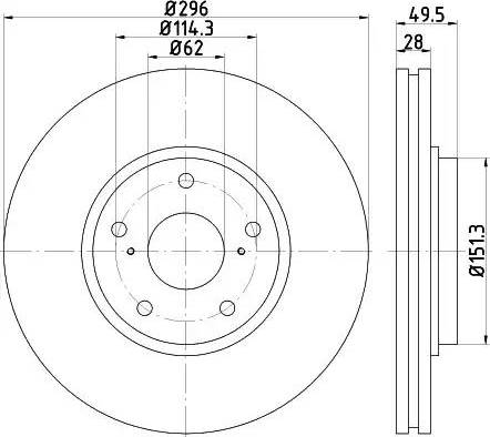 HELLA 8DD 355 117-451 - Jarrulevy inparts.fi