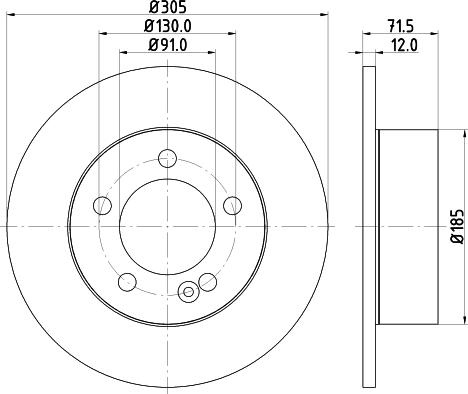 HELLA 8DD 355 117-141 - Jarrulevy inparts.fi