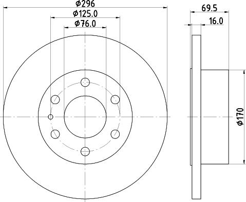 HELLA 8DD 355 117-171 - Jarrulevy inparts.fi