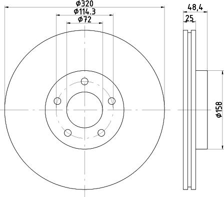 HELLA 8DD 355 117-891 - Jarrulevy inparts.fi