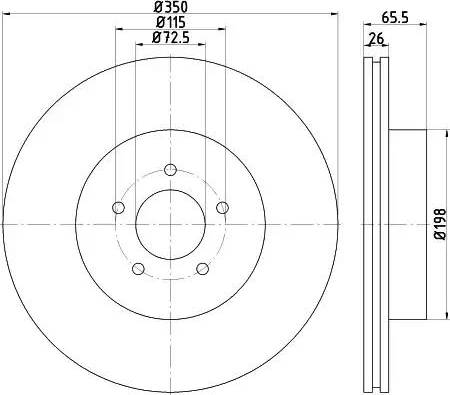 HELLA 8DD 355 117-811 - Jarrulevy inparts.fi