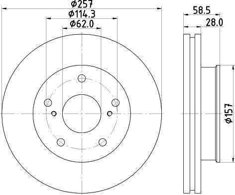 HELLA 8DD 355 117-821 - Jarrulevy inparts.fi